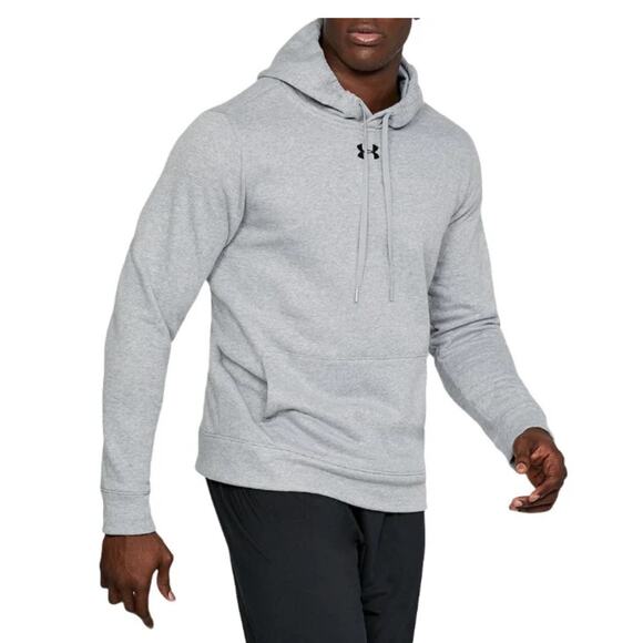 NWT UA Under Armour Gray Men's Hustle Fleece Hoody Small - Picture 1 of 5